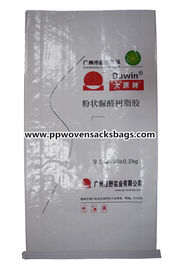 중국 백색 BOPP는 20kgs 수지 접착성 패킹을 위한 PP에 의하여 길쌈된 부대를 박판으로 만들었습니다 협력 업체